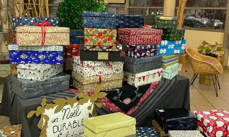 100 boites de Noël solidaires faites par nos élèves pour notre association partenaire